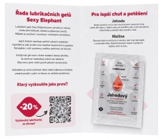 Mostre de gel lubrifiant Sexy Elephant (6 bucăți)