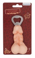 Deschizător de sticle în formă de penis, cu magnet și testicule moi antistres