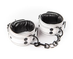 Cătușe din piele albă Sexy Elephant – Aria Wrist