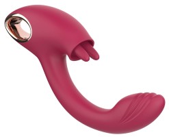 Vibrator cu elemente mobile și stimulare a punctului G Twin Touch (21 cm)