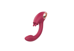 Vibrator cu elemente mobile și stimulare a punctului G Twin Touch (21 cm)