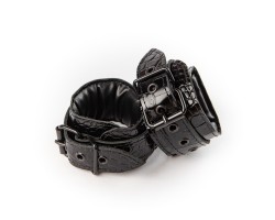 Cătușe din piele pentru mâini Sexy Elephant – Noir Croc Wrist