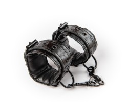 Cătușe din piele pentru mâini Sexy Elephant – Noir Croc Wrist