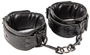Cătușe din piele pentru glezne Sexy Elephant – Noir Croc Ankle