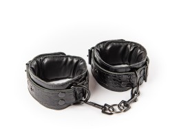Cătușe din piele pentru glezne Sexy Elephant – Noir Croc Ankle