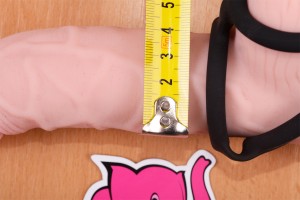 Inel de erecție Bondage - pe dildo mai mare, diametru 4,2 cm