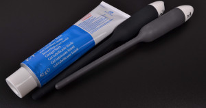Dilatator vibrator Shadow Vibe, gel lubrifiant steril