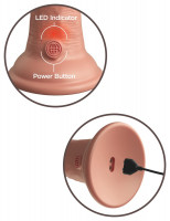 Pipedream King Cock Nice Guy Vibrator realist cu ventuză dublă din silicon (18 cm)