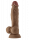 Shaft dildo cu ax din silicon lichid dublu Realistic Dong (24 cm), culoare carne