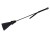 ROUGE Leather Tasselled Riding Crop Black
