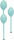 Bile Venus Balls Gentle Diamond - set de 2, albastru